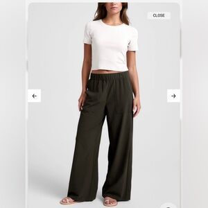 Beyond Yoga Easy Pant Olive Green Wide-Leg Pants